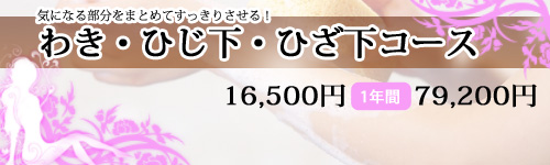 わき・ひじ下・ひじ下コース