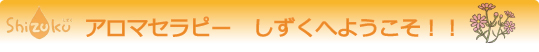 アロマセラピーしずくへようこそ
